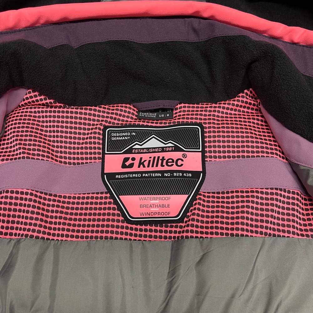 Killtec Jacket Womens Size 8 Purple Plum Functional Hooded Weatherproof Ski NEW - Picture 3 of 16